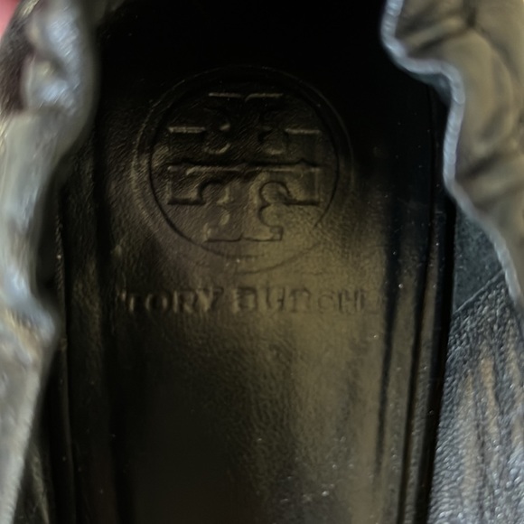 SOLD Tory Burch black Reva ballet flats slip ons slippers shoes size 10 - Picture 5 of 7